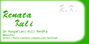renata kuli business card
